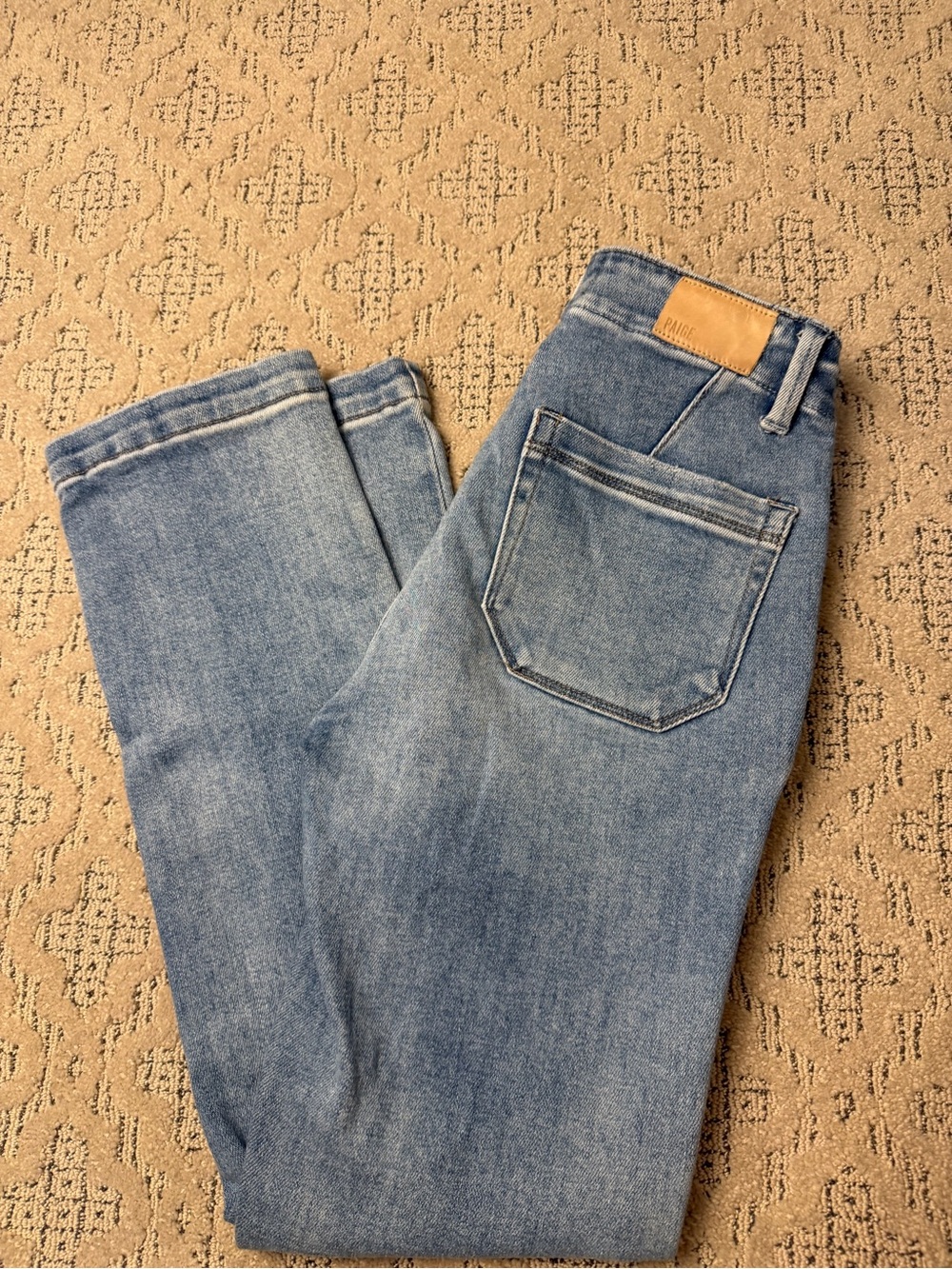 PAIGE Light Blue Wide-Leg Jeans 25